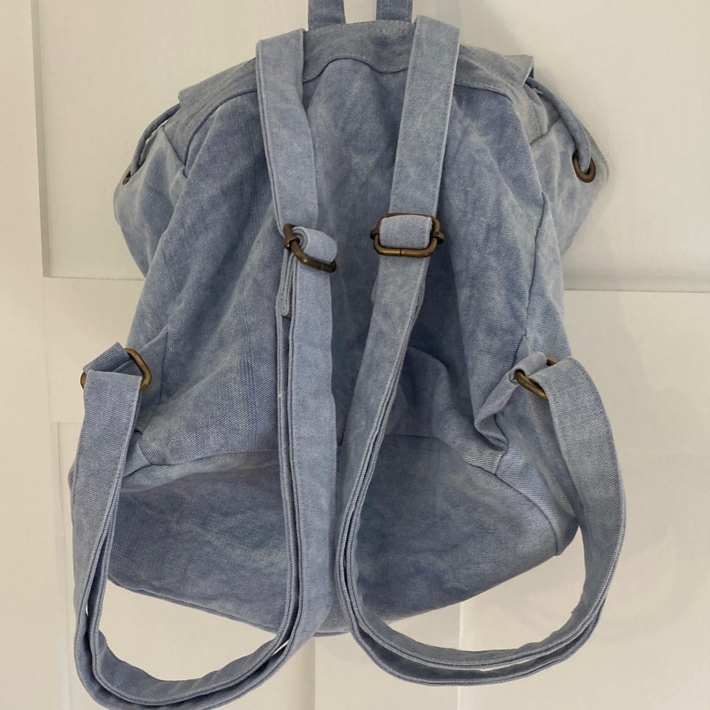 Embroidered Blue Backpack - Picture 4 of 5